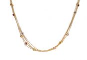Vintage Multi Stone Necklace in 14kt Yellow Gold