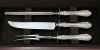 Vintage Northumbria Normandy Rose Sterling Silver Carving Set