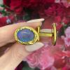 Vintage Opal Doublet 18kt Cufflinks