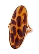 Vintage Paste Ring in 14kt Yellow Gold