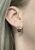 Vintage Russian .33ct Diamond and Enamel 18kt Earrings