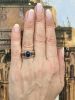 Vintage Sapphire and Ruby Ring in 18kt Yellow and White Gold