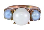 Vintage Pearl Ring in 14kt Yellow Gold