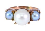 Vintage Pearl Ring in 14kt Yellow Gold