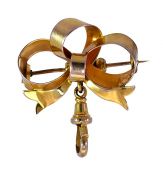 Vintage Watch Holder Brooch in 9kt Yellow Gold