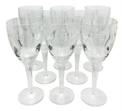 Waterford Crystal “Geo Oden” Pattern Wine Glasses