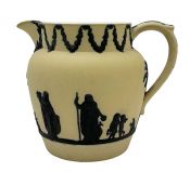 Wedgwood Yellow Dip Jasperware Pitcher, Dated 1936