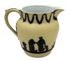 Wedgwood Yellow Dip Jasperware Pitcher, Dated 1936