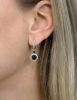 Modern Black Diamond and Diamond 14kt Drop Earrings