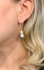 Vintage Black Tahitian South Sea Pearl and Diamond Earrings Set in 18kt. Gold