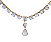Vintage 9.35ct Moonstone Necklace in 14kt Yellow Gold
