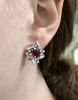 Vintage Ruby and Diamond Earrings in 18kt White and Yellow Gold