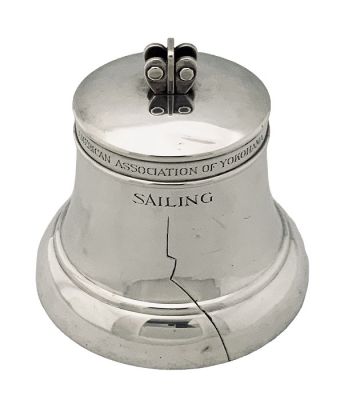 American Association of Yokohama Sterling Silver Sailing Trophy Dated 1936