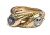 Antique Sapphire Diamond Ruby Double Snake Ring