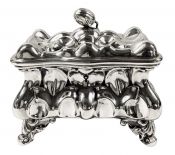 Antique 812.5 Fine Silver Etrog Box From Vienna, Dated 1860
