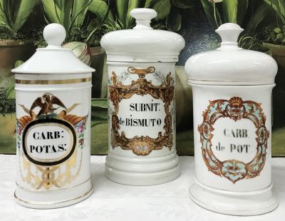 Antique Apothecary Jars, Including A. Collin and T. Bobin, Paris