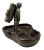 Antique Bronze Figural Golf Caddy Trophy, Japanese 