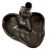 Antique Bronze Figural Golf Caddy Trophy, Japanese 