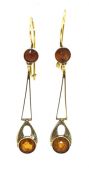 Antique Citrine Drop Earrings
