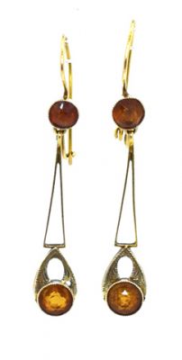 Antique Citrine Drop Earrings