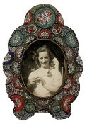 Antique Micro Mosaic Picture Frame, Made in Italy 