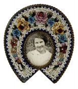 Antique Micro Mosaic Picture Frame, Made in Italy 