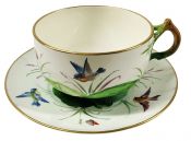 Antique Minton Footed Breakfast Cup & Saucer, circa 1870-80