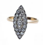 Antique Navette Diamond Ring