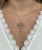 Antique 1.91ct Peridot and Pearl 15kt Pendant Brooch
