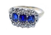 Antique Sapphire and Diamond Ring