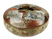 Antique Satsuma Circular Box & Cover