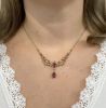 Antique 3.07ct Tourmaline and Seed Pearl 14kt Necklace