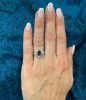 Art Deco Inspired Sapphire and Diamond Engagement Ring