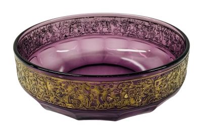 Art Deco August Walther & Sohne Amethyst Glass Bowl