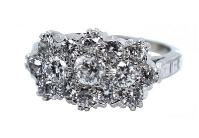Art Deco 0.23ct Diamond Platinum Engagement Ring