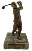 Art Deco Figural Golf Trophy Presented 1932
