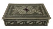 Art Deco Hand Tooled Pewter Box