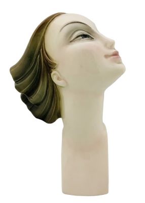 Art Deco Hertwig & Co. Porcelain Bust, Goldscheider Style