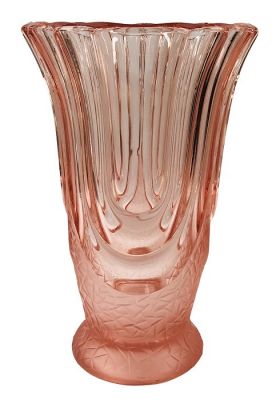 Art Deco Pink Glass Vase