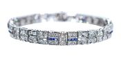 Art Deco Sapphire and Diamond Bracelet