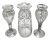 Art Deco Silver Overlay Bud Vases