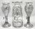 Art Deco Silver Overlay Bud Vases