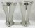 Art Deco Silver Overlay Frosted Glass Vases