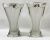 Art Deco Silver Overlay Frosted Glass Vases