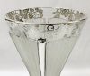 Art Deco Silver Overlay Frosted Glass Vases