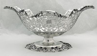 Art Nouveau Sterling Silver Pedestal Bowl Dated 1911, Made For Ryrie Brothers