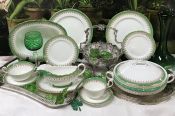 Aynsley Durham Green Bone China, Pattern # 1446