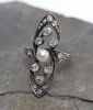 Belle Époque Vintage Pearl and Diamond Ring