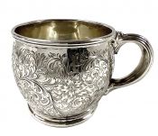 Birks Sterling Silver Christening Cup Dated 1928