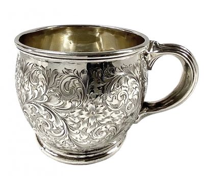 Birks Sterling Silver Christening Cup Dated 1928